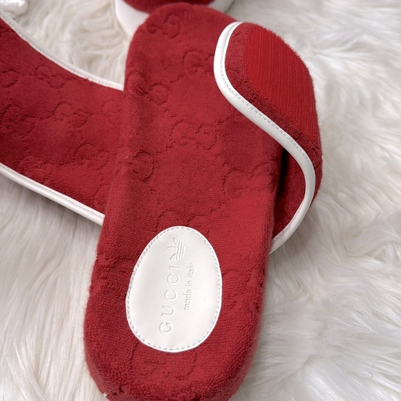 GUCCI x ADIDAS RARE Terry Cloth GG Monogram Sandals main image 4
